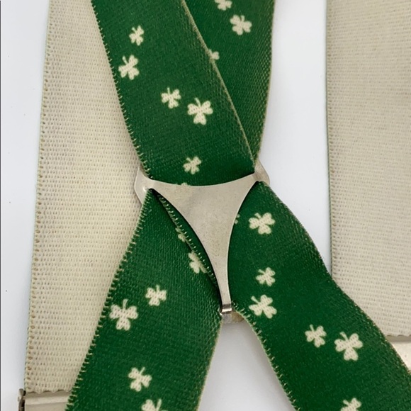 St Patrick’s Day suspenders 4 lead clovers lucky - Picture 4 of 6